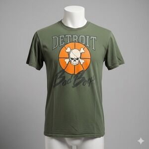 Vintage Detroit Bad Boys T-Shirt Skull Graphic Men's Large